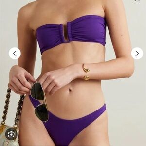 Eres Purple Bandeau Bikini Set